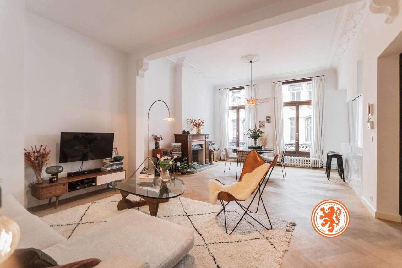 Traditional Chic, High Ceilings' Apt Aircos And Garage Антверпен Экстерьер фото